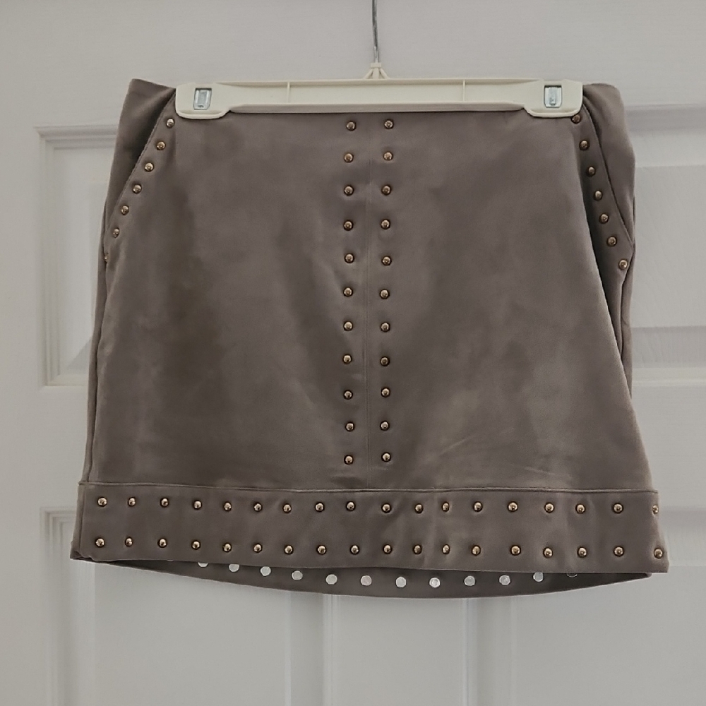 Gianni Bini Studded Gray Mini Skirt